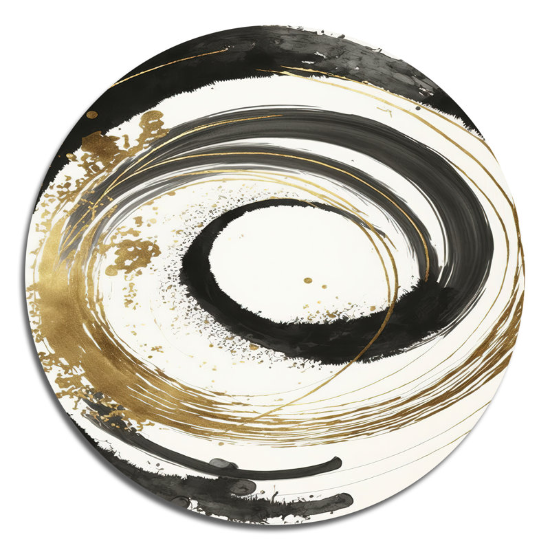 Beaumont - Décoration murale abstraite ronde en métal, H 36 po x l 36 po