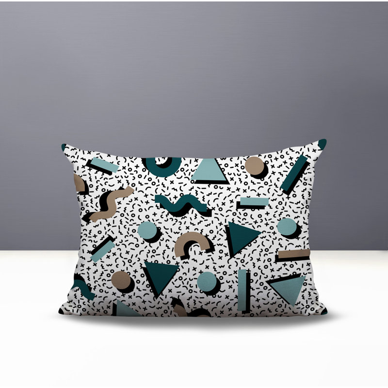 Coussin lombaire réversible intérieur / extérieur Moxo, Rectangle H 18 po x l 25 po, Émeraude