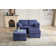 Modular Sofa Lounge Loveseat With Double Storage Ottoman