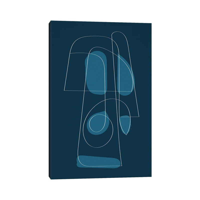 Navy Blue Abstract I by EmcDesignLab - Wrapped Canvas Gallery-Wrapped Canvas Giclée, 30.48 cm H x 20.32 cm W