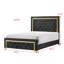Ensemble de chambre à coucher tapissier à panneau capitonné Kezion 3-4-453706385