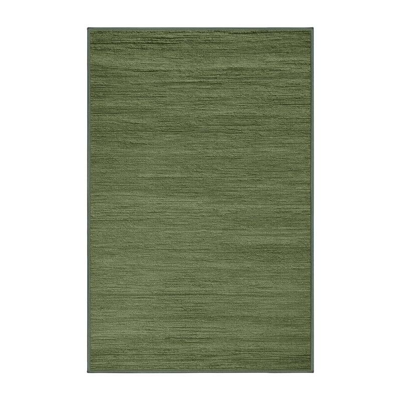 Tapis vert uni lavable à la machine, Rectangulaire 8 pi x 12 pi