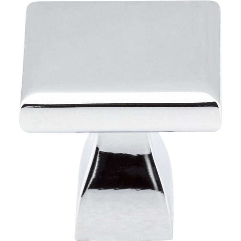 Hadly 1" Length Square Knob, Polished Chrome