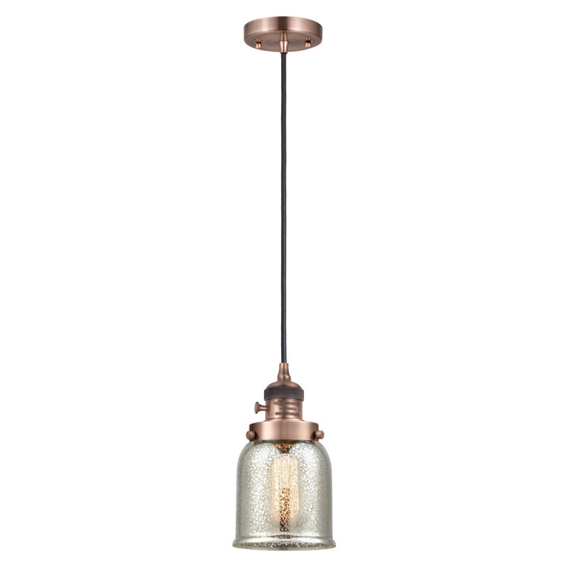 Franklin Restoration - Amberlynn - Mini-luminaire suspendu à 1 lumière - Interrupteur marche / arrêt - Ampoule DEL