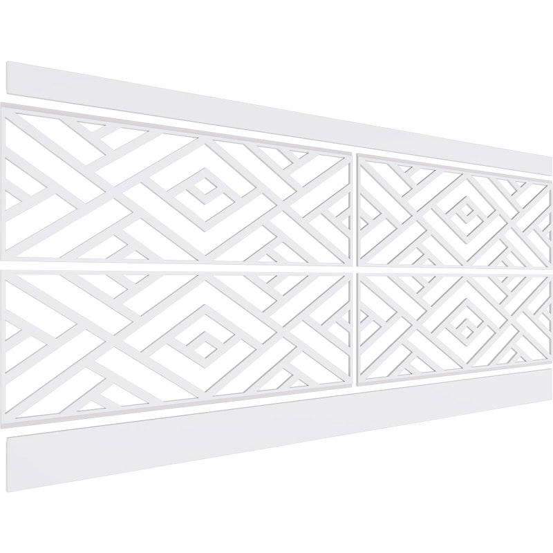 Panneaux muraux blancs 94,5 "(paquet de 4), H 40 po