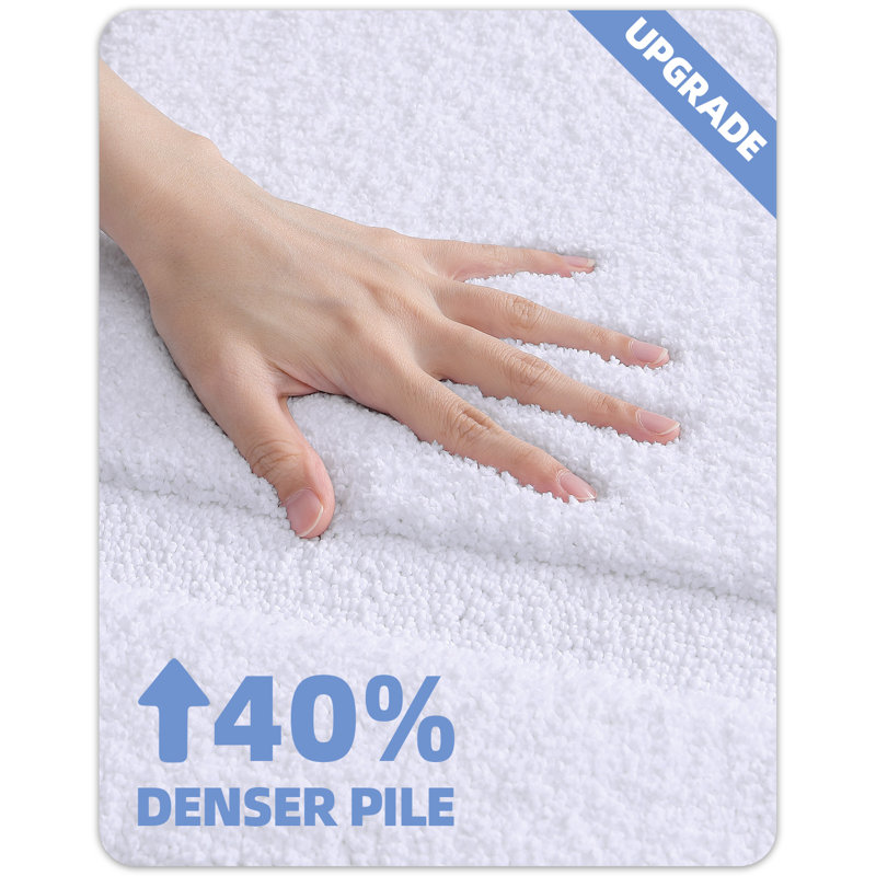 Sandnes Bath Rug, White, 60" L x 24" W