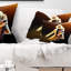 Coussin lombaire style danse portrait moonwalker