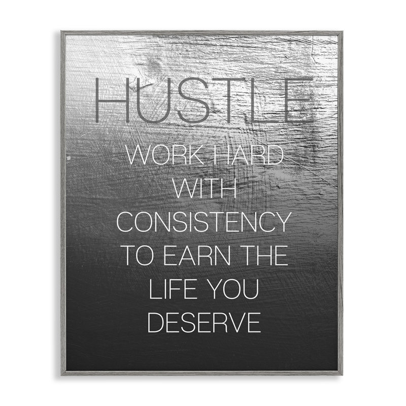  «Hustle Motivation», estampe numérique encadrée par Daphne Polselli, Estampe numérique Farmhouse, H 14 po x l 11 po