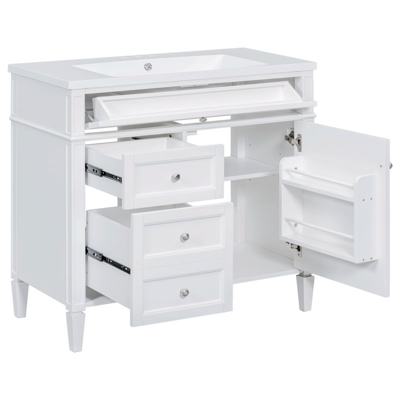 Tacory 36'' Single Bathroom Vanity with Top, White