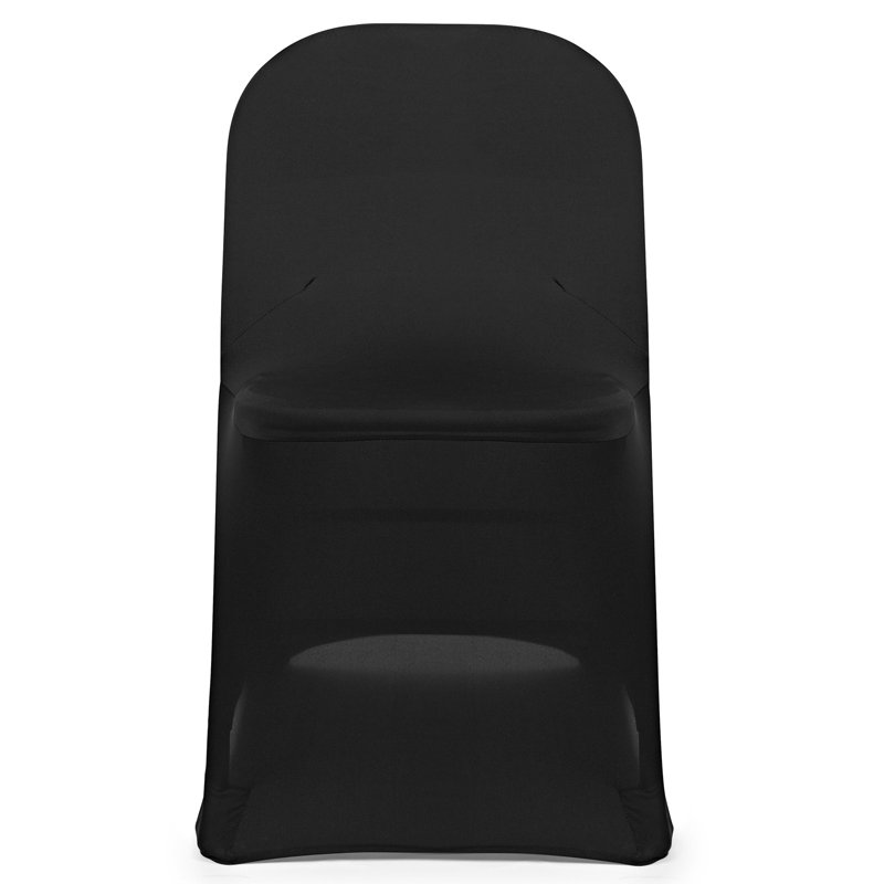10-Count Spandex Folding Chair Cover, Black