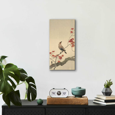 " Japanese Waxwing On Maple 1900-1936 " by Ohara Koson