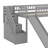 Twin Size Loft Bed With Slide-473335078