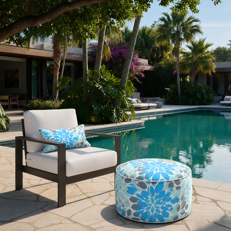 Repose-pieds gonflable d'extérieur résistant à la décoloration avec repose-pieds pour la terrasse, le jardin, le camping et l'intérieur