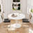 42" Round Modern Pedestal Dining Table Set-1418772470-1418772464-1418772465