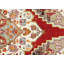 Tapis unique en laine noué à la main des années 1960 de 4 pi 2 po x 5 pi 11 po en rouge / bleu