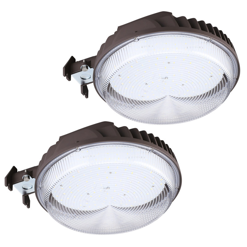 Lumière de grange à DEL Dusk To Dawn, projecteur de sécurité 100 W, IP65, 120 à 277 V, lumière du jour 5000 K, bronze