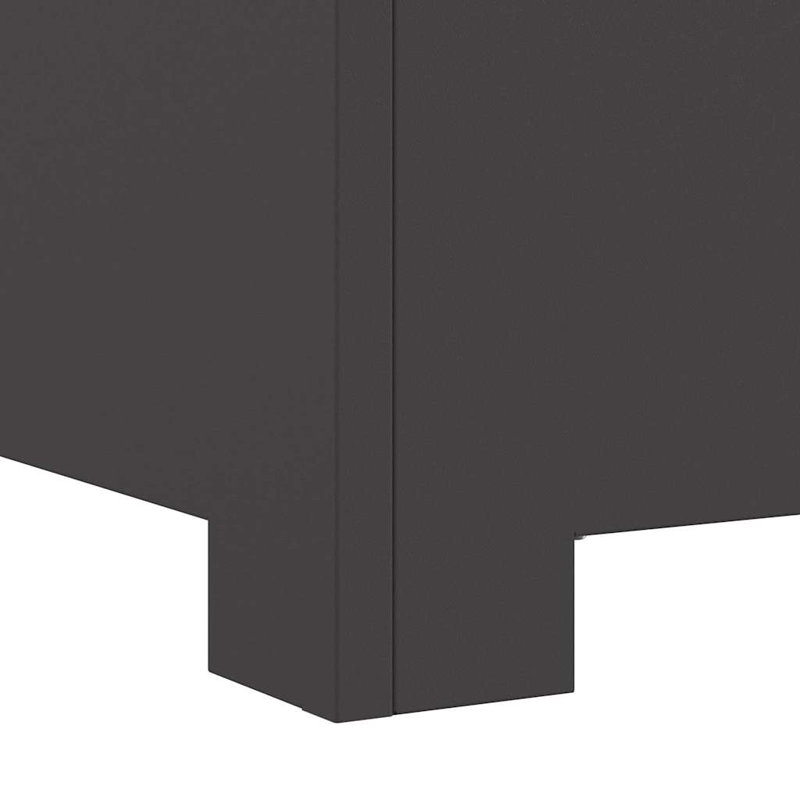 Outdoor Fire Pit, Black, 40cm H x 80cm W x 80cm D