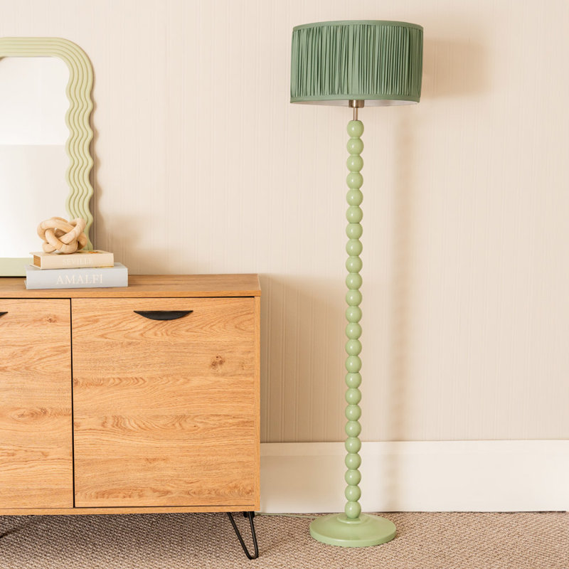 Grenada 145cm Traditional Floor Lamp, Green, Yes, Green