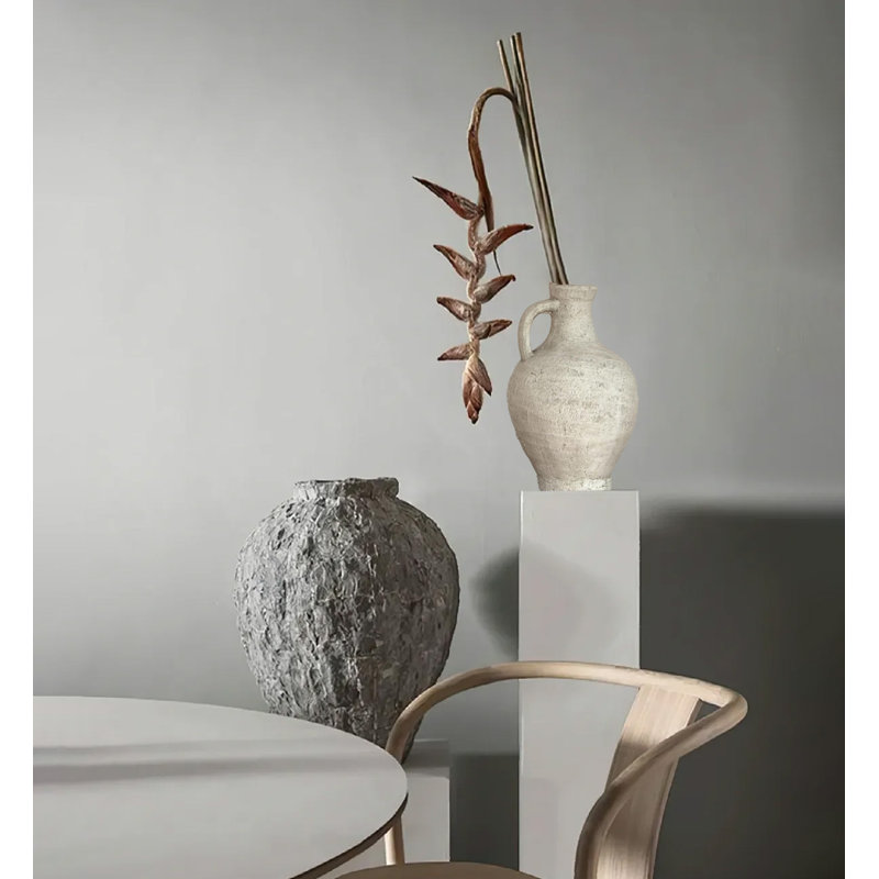 Vase à fleurs avec poignée, grand vase de ferme rustique