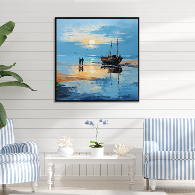 Coucher de soleil sur la toile