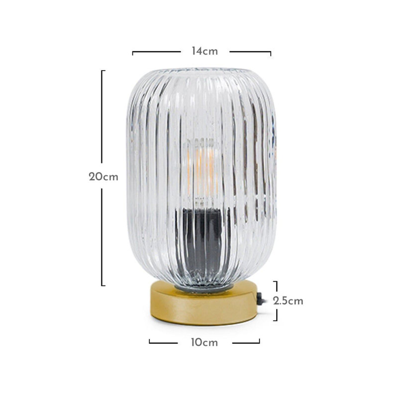 Showstead Metal Accent Lamp, Gold, Clear