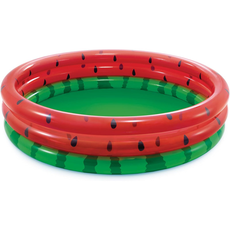 Intex 66-Inch Round Inflatable Outdoor Kids Swimming and Wading Watermelon Pool