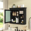 Armoire à pharmacie murale moderne avec tablettes ouvertes-1159593706