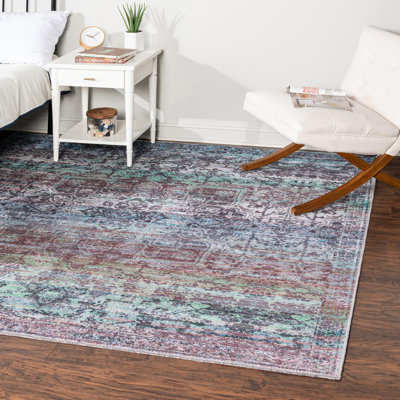 Tapis oriental gris / bleu Ashington