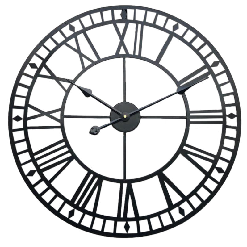 Abner Metal Wall Clock, Black