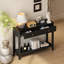 Console avec tiroirs, table d'appoint en bois avec table de rangement étroite et tablette de rangement