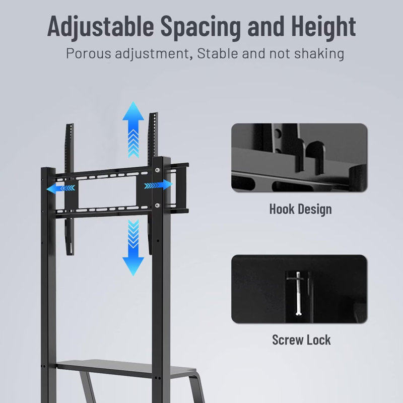 JYXCN Interactive Whiteboard Dock | 40-86 Inch, Magnetic Lock System,Design for Classroom Home Office