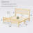 Solid Wood and Metal Iron Modern Bamboo Bed Frame with Headboard – No Box Spring Required Eco-Friendly 10" Low-Profile Design Double Beds for Couples, Families , Perfect for Master Bedrooms & Shared Living Space,Queen-322836128