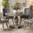 Gray Oak Finish Dining Table