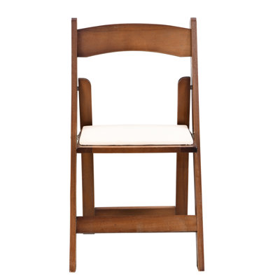 De 4 chaises en bois massif - pliable, pratique, avec coussin pliant rembourré 4 pièces, bois, tablette noyer + beige confortable et pratique pour la vie quotidienne