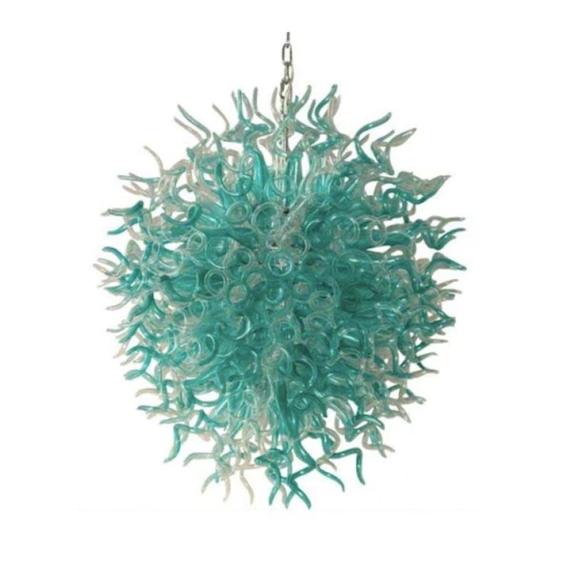 Turquoise Handmade Glass Chandelier Lighting