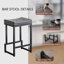 Tabouret de comptoir rembourré avec structure et repose-pieds en métal, tabouret de bar à hauteur de siège sans dossier-149472991-149472986-149472990