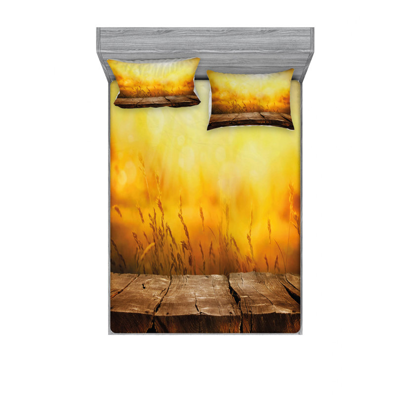 Ensemble de draps en bois vide, Ensemble de draps pour lit double avec un drap-hou