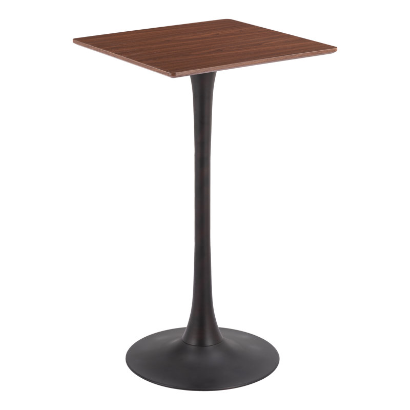 Valleta Metal Base Dining Table, Black, Brown
