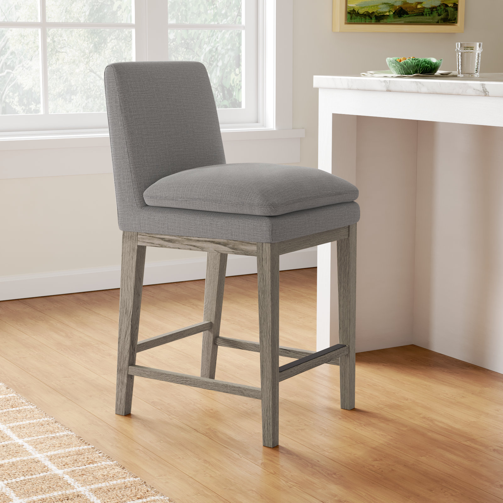 Bethea 26" Bar Stool, Flint, Graywash