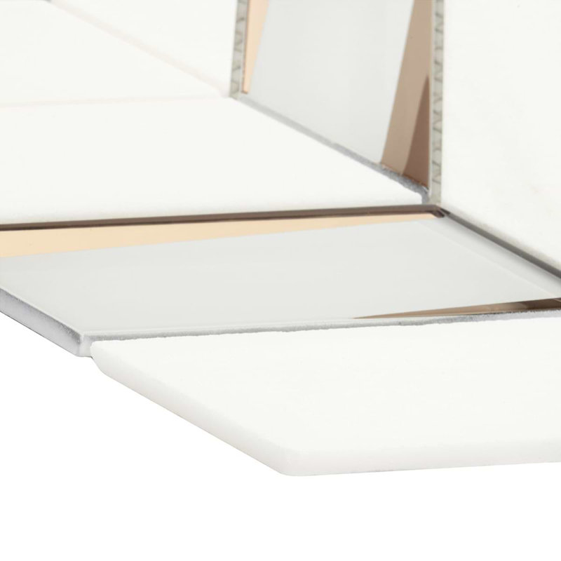 Kasol Marble And Mirrored Glass Mosaic, Golden Mirror
