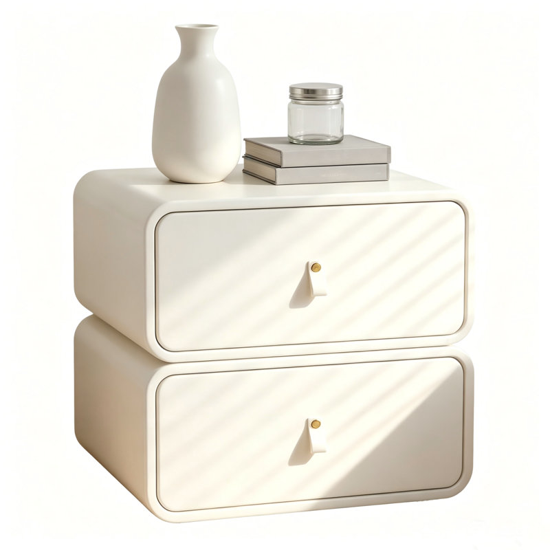 Table de chevet 19,7 po French Luxury Off-White, White