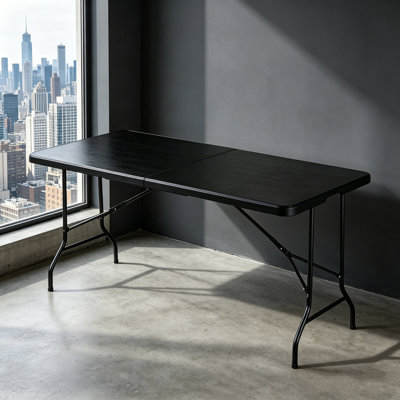 Folding Table with Portable Design and Heavy-Duty Construction