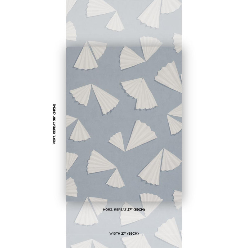 Papier peint Schumacher X Antoinette, Bleu