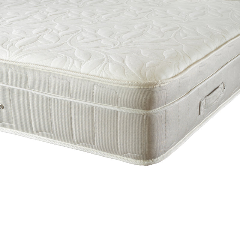 Arylide Upholstered Bed with Mattress, 2 Drawers, Mink Plush Velvet, Small Double