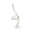 Sculpture en spirale en résine, style moderne et artistique, idéale pour agrémenter un salon, une entrée ou une étagère - 68,5 cm (27 pouces), blanc