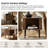Vetter Modern 21.6" W Modern Slattd Tambour Door End Table-1797837315