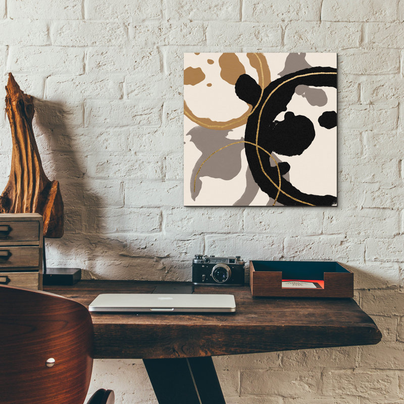  «Coffee Stained 1» par Alonzo Saunders, art mural en verre acrylique, 12 po x 12 po