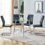 Ensemble de table et de chaises. Ensemble de table à manger en verre, ensemble de chaises, 4 chaises et 1 table-1320783837