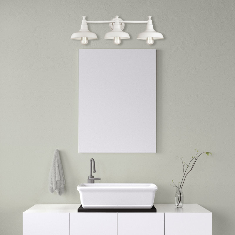 Éclairage de salle de bain à intensité variable 3 lumières Cathryn, Blanc