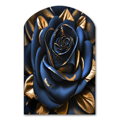 Calonne - Floral Rose Arch Shape Assymterical Wall Art
